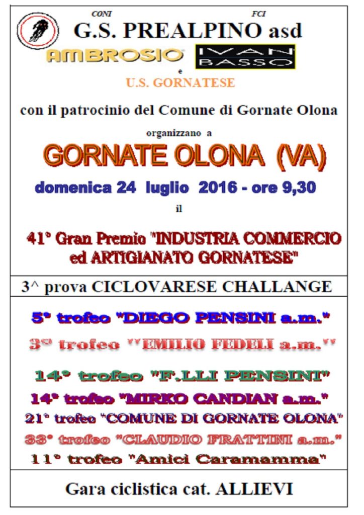 gran premio indistria e commercio gornatese gs prealpino 3 prova ciclo challenge varese 2016